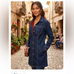 CHICOS size 0 Dark Blue Denim Jacket